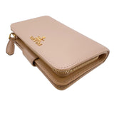 プラダ PRADA 二つ折りコンパクトウォレット 1ML225 ピンク/ゴールド金具 レザー レディース 二つ折り財布