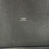 エルメス HERMES ピコタンロックMM U刻 ブルーインディゴ シルバー金具 トリヨン レディース ハンドバッグ