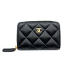 シャネル CHANEL クラシック ジップ コインパース AP0216 ブラック　ゴールド金具 ラムスキン レディース コインケース