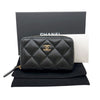 シャネル CHANEL クラシック ジップ コインパース AP0216 ブラック　ゴールド金具 ラムスキン レディース コインケース