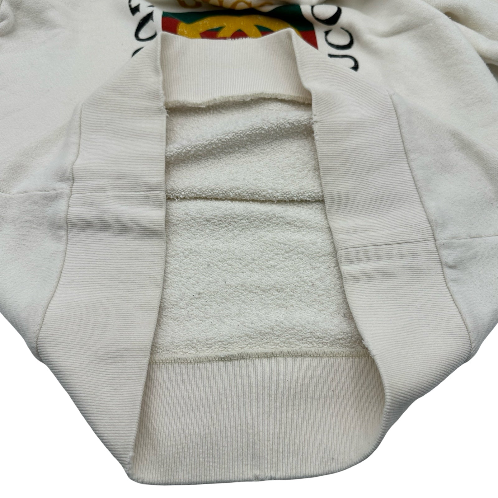 グッチ GUCCI ロゴプリントスウェットパーカー 454585 ホワイト コットン メンズ パーカー グッチ GUCCI ロゴプリントスウェットパーカー 454585 ホワイト