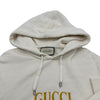 グッチ GUCCI ロゴプリントスウェットパーカー 454585 ホワイト コットン メンズ パーカー