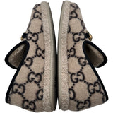 グッチ GUCCI GG総柄 ムートンシューズ ベージュ ウール/ポア レディース ローファー