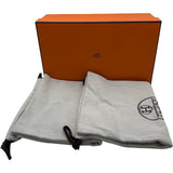エルメス HERMES タイム バブーシュ パンプス ブラック レザー レディース ローファー