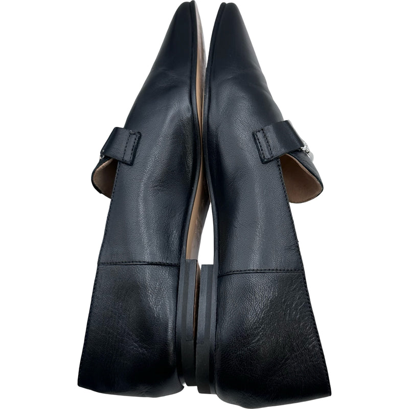 エルメス HERMES タイム バブーシュ パンプス ブラック レザー