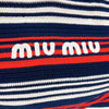 ミュウミュウ miu miu ロゴ刺繍トートバッグ 5BG280 ネイビー/レッド/ホワイト エンブロイダリー レディース トートバッグ