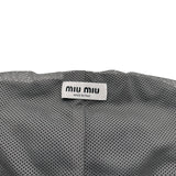 ミュウミュウ miu miu ワンポイントロゴバミューダショーツ MP1880 ネイビー ポリエステル レディース ショートパンツ