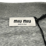 ミュウミュウ miu miu ワンポイントロゴポロワンピース MJA891 グレー コットン レディース ワンピース
