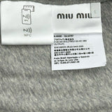 ミュウミュウ miu miu ワンポイントロゴポロワンピース MJA891 グレー コットン レディース ワンピース