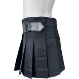 プラダ PRADA トライアングルロゴ プリーツ ミニスカート 21H922 ブラック ナイロン レディース ミニスカート