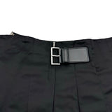 プラダ PRADA トライアングルロゴ プリーツ ミニスカート 21H922 ブラック ナイロン レディース ミニスカート