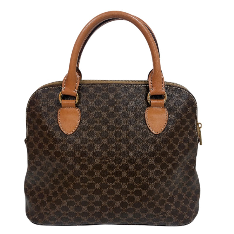 セリーヌ CELINE PVC レザー ビジネスバッグ マカダム ブラウン セリーヌ CELINE マカダム2WAYバック ブラウン ゴールド金具 PVC