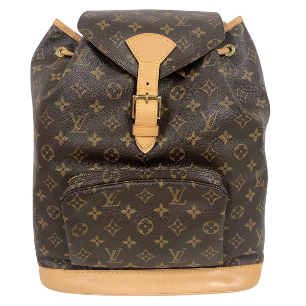 ルイ・ヴィトン LOUIS VUITTON モンスリGM M51135 ブラウン PVC