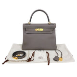 エルメス HERMES ケリー28 Y刻印　(2020年製) エタン　ゴールド金具 トゴ レディース ショルダーバッグ