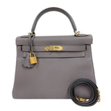 エルメス HERMES ケリー28 Y刻印　(2020年製) エタン　ゴールド金具 トゴ レディース ショルダーバッグ