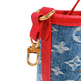ルイ・ヴィトン LOUIS VUITTON ネヴァーフル・インサイドアウトBB LV×TM M14997 ブルー　ゴールド金具 モノグラム・チェリーデニム レディース ハンドバッグ