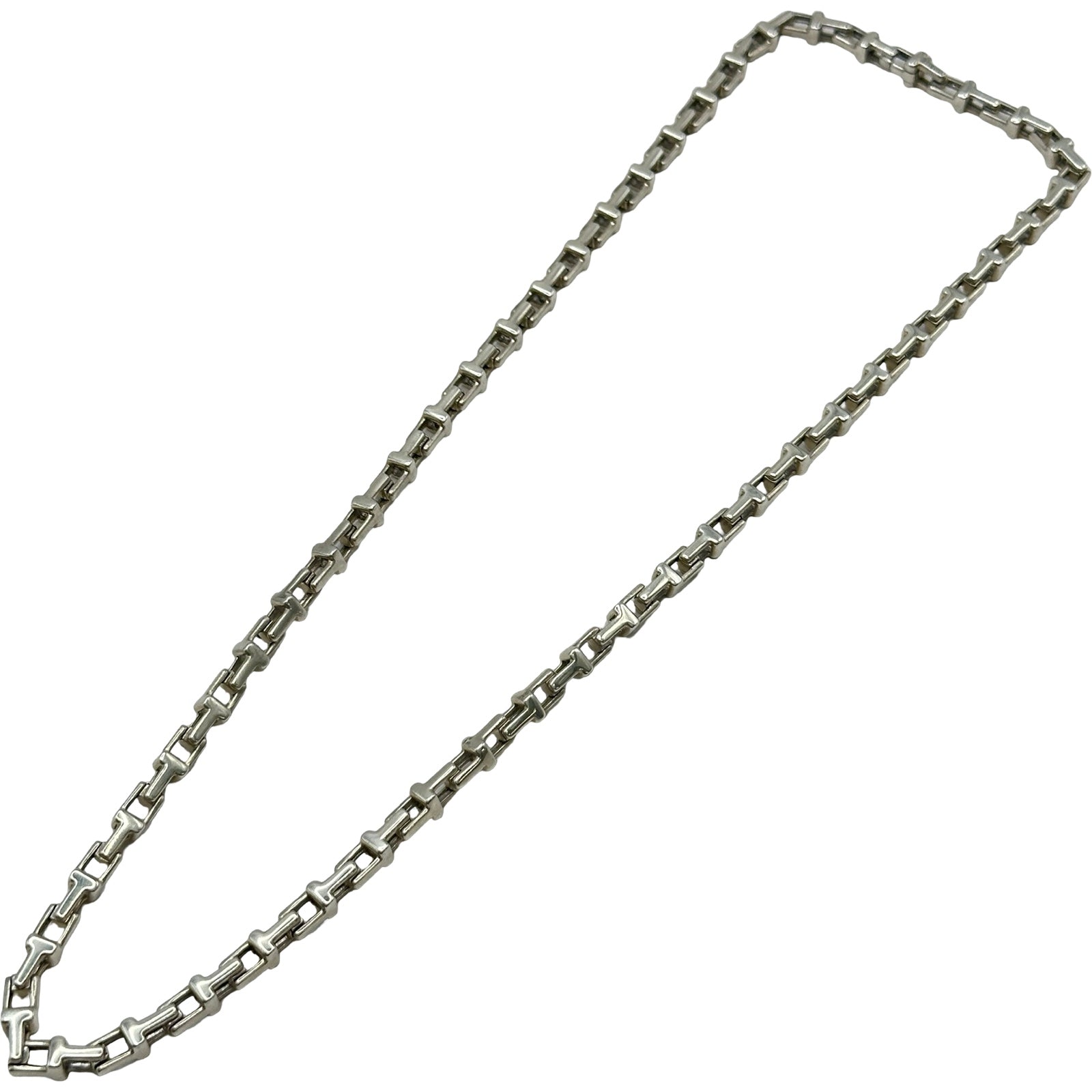 ティファニー TIFFANY＆CO Tナローネックレス シルバー Ag925
