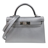エルメス HERMES ミニケリー2 K刻印　(2025年製) アルジャン/シルバー金具 シェーブルシャムキラ レディース ショルダーバッグ