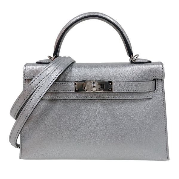 エルメス HERMES ミニケリー2 K刻印 (2025年製) アルジャン/シルバー