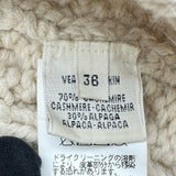 エルメス HERMES カシミヤアランニットベスト アイボリー カシミヤ レディース ベスト