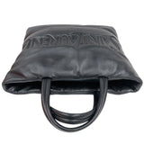 サンローラン SAINT LAURENT ワイドロゴトートバッグ 756269 ブラック ナッパレザー メンズ トートバッグ