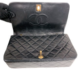 シャネル CHANEL マトラッセチェーンホルダー ブラック　ゴールド/シルバー金具 ラム レディース ショルダーバッグ
