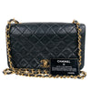 シャネル CHANEL マトラッセチェーンホルダー ブラック　ゴールド/シルバー金具 ラム レディース ショルダーバッグ