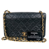 シャネル CHANEL マトラッセチェーンホルダー ブラック　ゴールド/シルバー金具 ラム レディース ショルダーバッグ