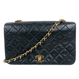 シャネル CHANEL マトラッセチェーンホルダー ブラック　ゴールド/シルバー金具 ラム レディース ショルダーバッグ