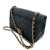 シャネル CHANEL マトラッセチェーンホルダー ブラック　ゴールド/シルバー金具 ラム レディース ショルダーバッグ