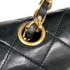 シャネル CHANEL マトラッセチェーンホルダー ブラック　ゴールド/シルバー金具 ラム レディース ショルダーバッグ