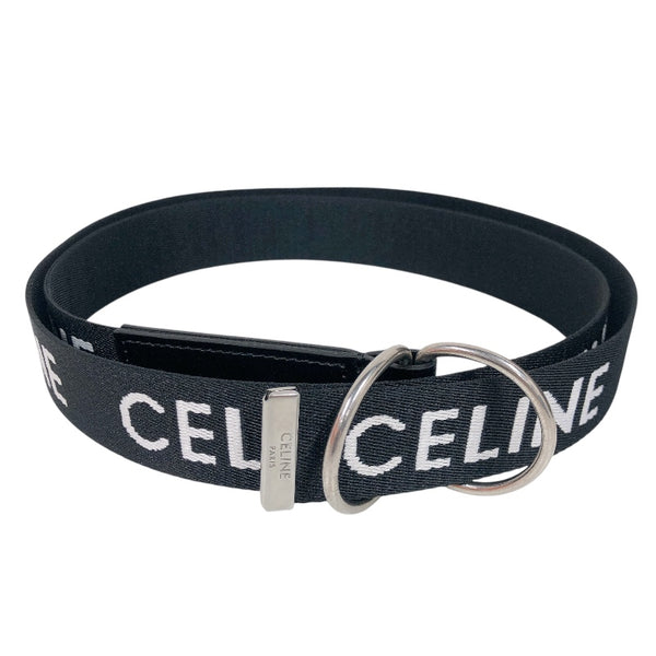 セリーヌ CELINE ミディアムダブルリングベルト ブラック ジャガード