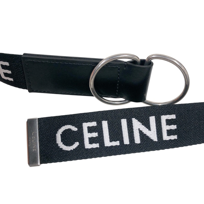 セリーヌ CELINE ミディアムダブルリングベルト ブラック ジャガード