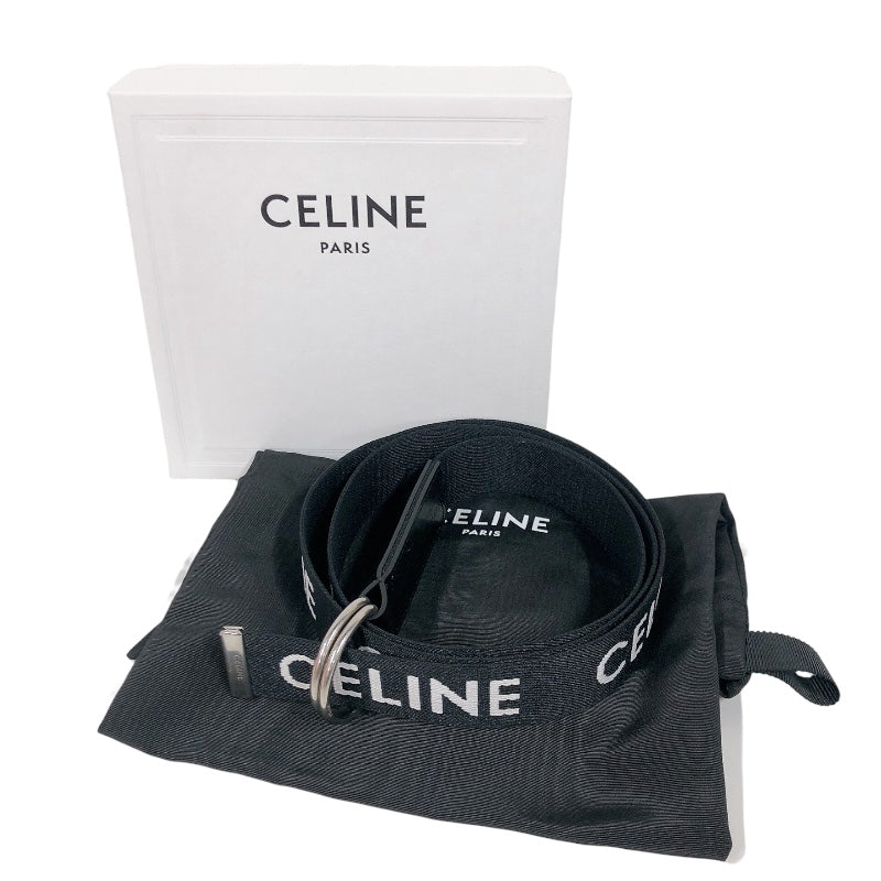 セリーヌ CELINE ミディアムダブルリングベルト ブラック ジャガード