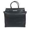 サンローラン SAINT LAURENT マンハッタンN/Sトートバック 757302 ブラック/ホワイト シルバー金具 カーフレザー メンズ トートバッグ