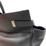サンローラン SAINT LAURENT マンハッタンN/Sトートバック 757302 ブラック/ホワイト シルバー金具 カーフレザー メンズ トートバッグ