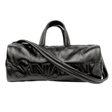 サンローラン SAINT LAURENT ワイドロゴパファーボストンバック 797640 ブラック ナッパレザー メンズ ボストンバッグ