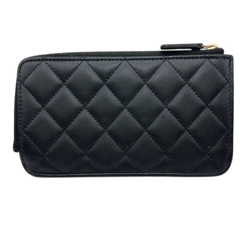 シャネル CHANEL マトラッセフォンカードケース AP2536 ブラック