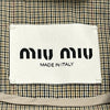 ミュウミュウ miu miu チェック柄ロゴ刺繍ブルゾン ML1046 ベージュ コットン レディース ブルゾン