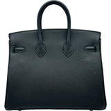 エルメス HERMES バーキン25 G刻印 ブラック シルバー金具 トゴ レディース ハンドバッグ