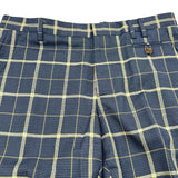 ヴィヴィアンウエストウッド Vivienne Westwood チェック柄スラックスパンツ S25KA0456 ネイビー ウール メンズ その他ボトムス
