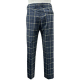 ヴィヴィアンウエストウッド Vivienne Westwood チェック柄スラックスパンツ S25KA0456 ネイビー ウール メンズ その他ボトムス