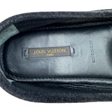 ルイ・ヴィトン LOUIS VUITTON ビジュー装飾フラットシューズ ブラック スウェード レディース パンプス