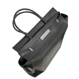 サンローラン SAINT LAURENT マンハッタンN/Sトートバック 757302 ブラック/ホワイト　シルバー金具 カーフ メンズ トートバッグ