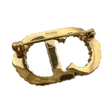 クリスチャン・ディオール Christian Dior Clair D Lune ブローチ ゴールド ラインストーン アクセサリー