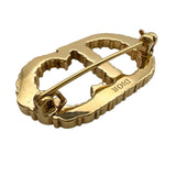 クリスチャン・ディオール Christian Dior Clair D Lune ブローチ ゴールド ラインストーン アクセサリー