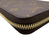 ルイ・ヴィトン LOUIS VUITTON ジッピー・ウォレット M42616 ブラウン　ローズバレリーヌ　ゴールド金具 モノグラム ユニセックス 長財布