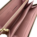 ルイ・ヴィトン LOUIS VUITTON ジッピー・ウォレット M42616 ブラウン　ローズバレリーヌ　ゴールド金具 モノグラム ユニセックス 長財布