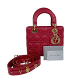 クリスチャン・ディオール Christian Dior レディディオール　スモール　MY ABC MO5380CAL レッド　ゴールド金具 ラムレザー レディース ハンドバッグ