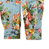 グッチ GUCCI 花柄フリルワンピース 477487 ブルー コットン レディース ワンピース